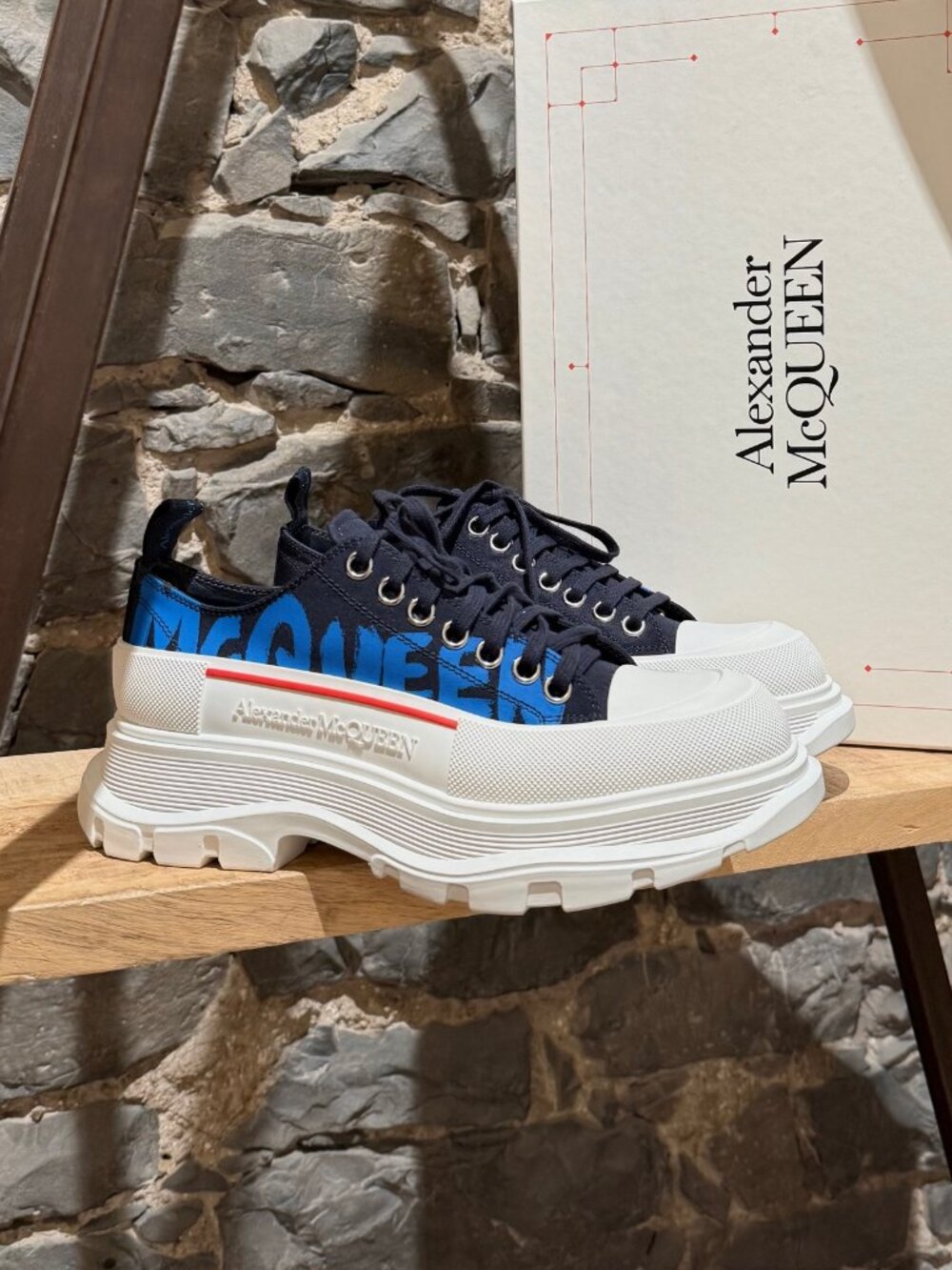 Alexander McQueen Tread Slick Graffiti Logo Platform Sneakers